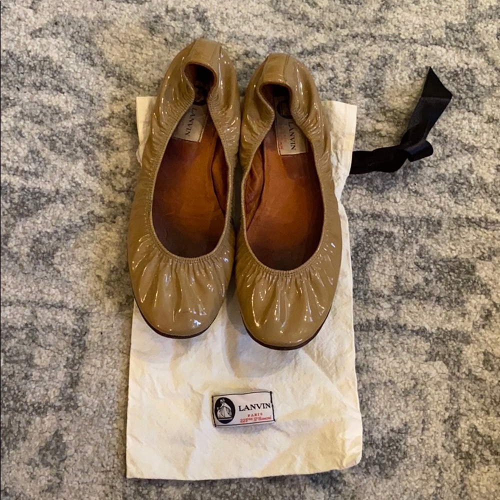 Lanvin patent ballet flat